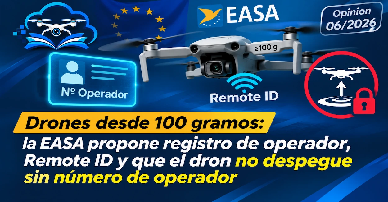 Registro de drones desde 100 gramos — propuesta EASA Opinion 06/2026.